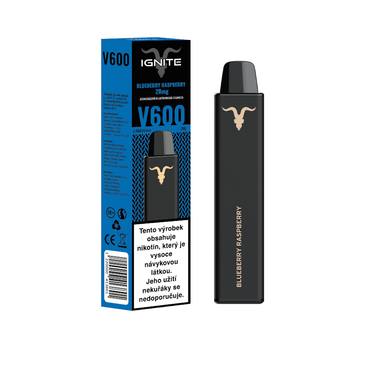 Ignite Vape V600 Blueberry Raspberry SLIM
