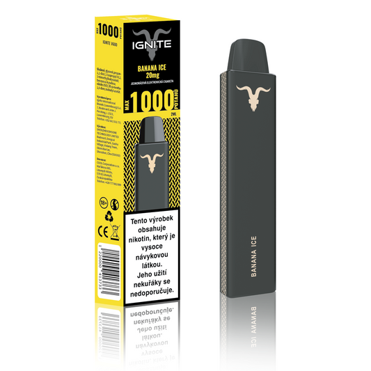 Ignite Vape 1000 potažení Banana Ice