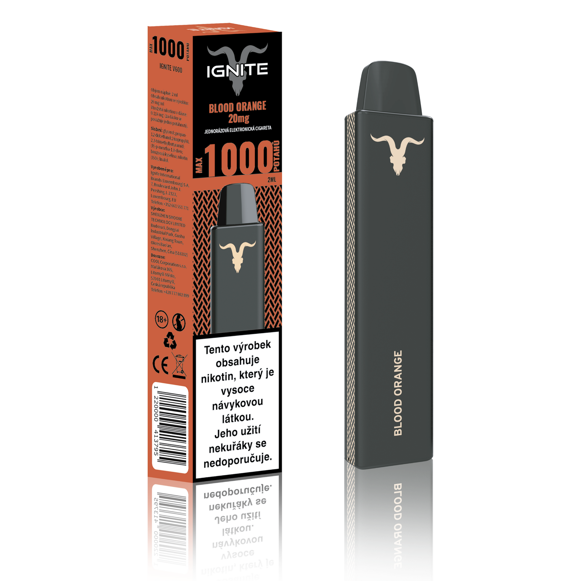Ignite Vape 1000 potažení Blood Orange
