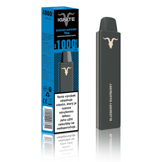 Ignite Vape 1000 potažení Blueberry Raspberry