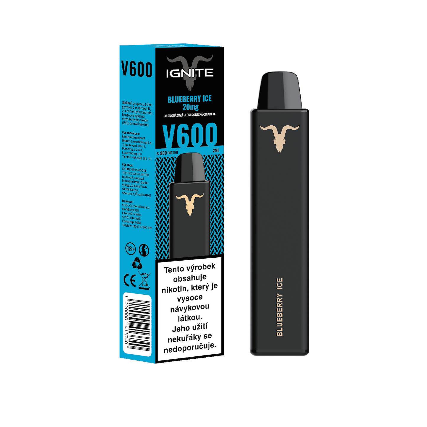 Ignite Vape V600 Blueberry Ice SLIM