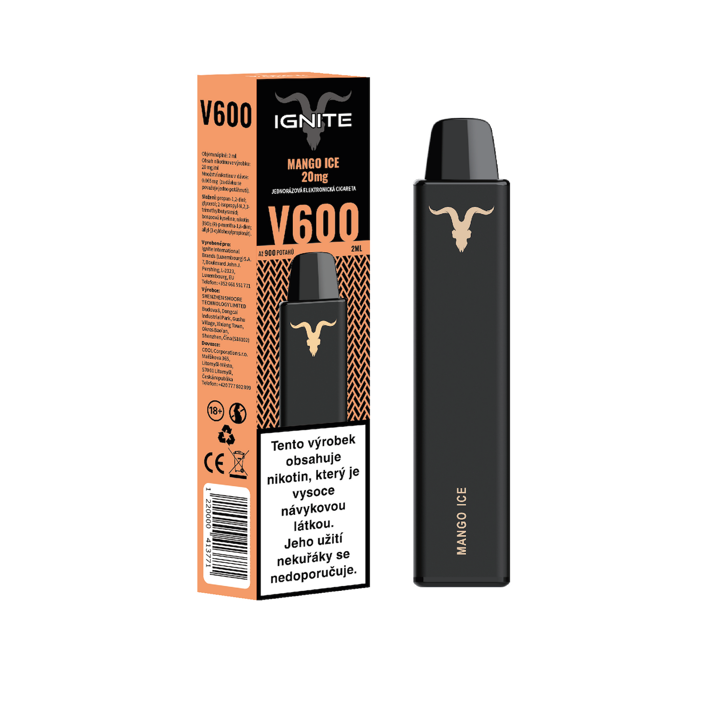 Ignite Vape V600 Mango Ice SLIM
