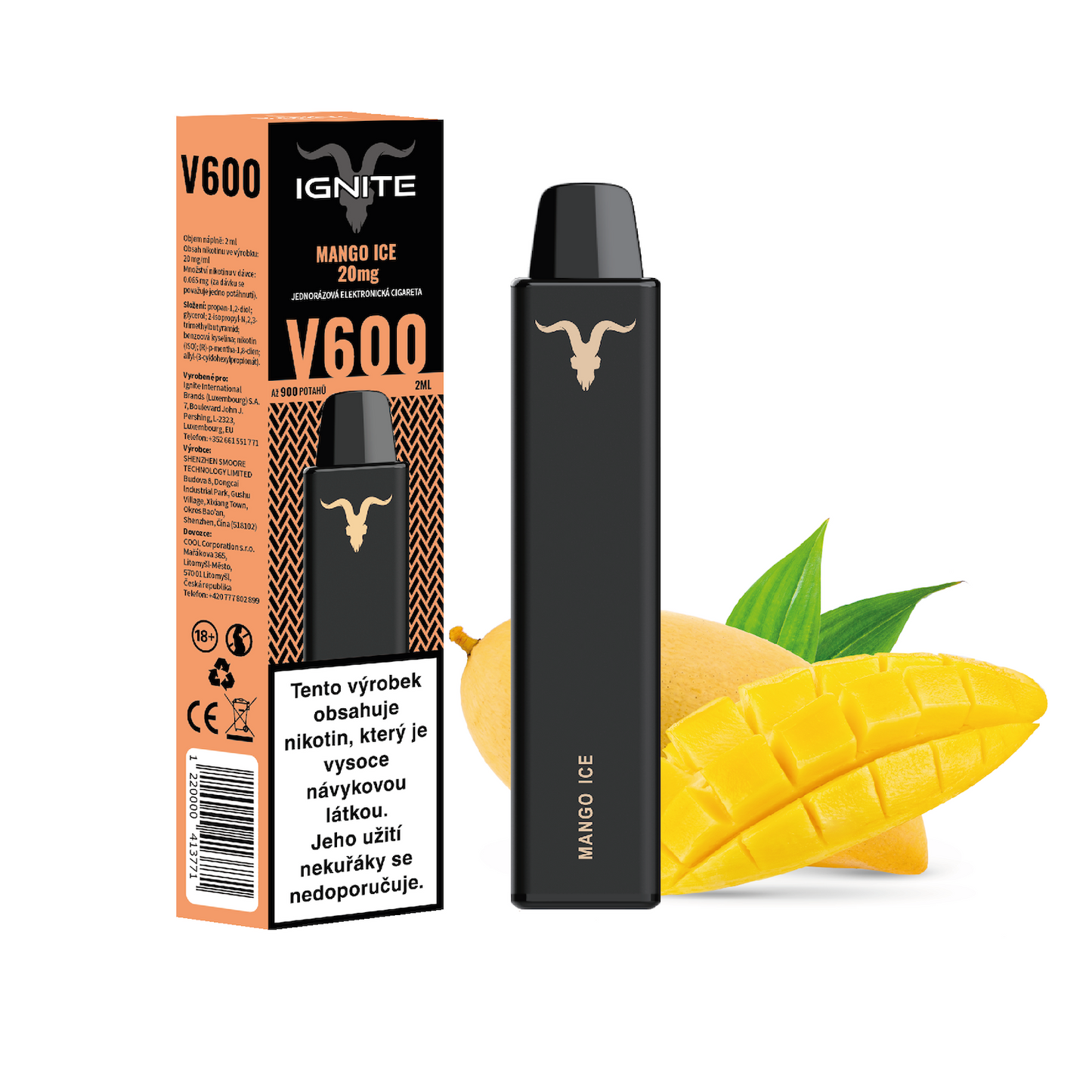 Ignite Vape V600 Mango Ice SLIM